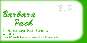 barbara pach business card